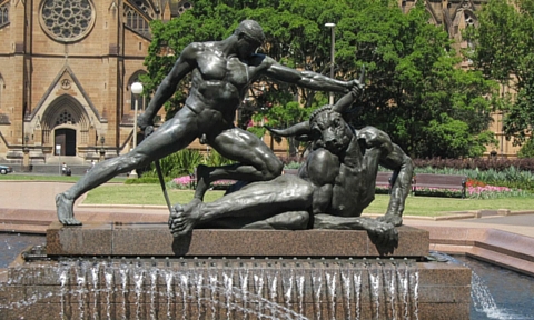 Theseus slaying the Minotaur